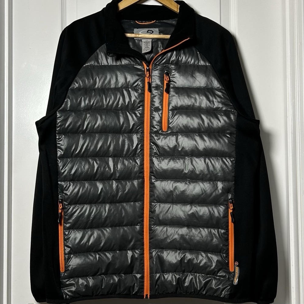 C9 by Champion Lightweight Softshell Sleeves Black Full Zip Down Puffer‎ Jacket